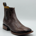 Men's Brown Ankle Boots Square Toe