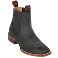 Black Ankle Boots Square Toe