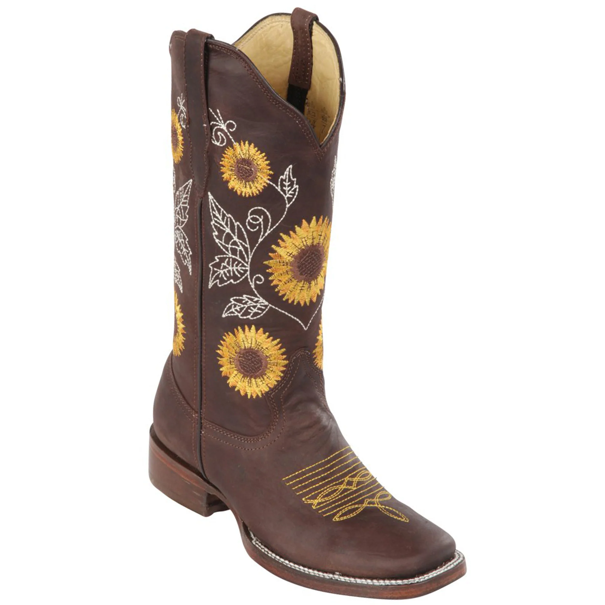 Women's Sunflower Cowboy Boots Square Toe