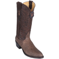 Los Altos Lizard Teju R-Toe Brown Cowboy Boots 65G0707