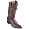 Los Altos Smooth Ostrich Brown Cowboy Boots J-Toe 999707