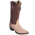 Los Altos Men's Moka Ostrich Snip Toe Western Boots 940372