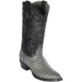 Los Altos Men's Gray Caiman Belly Cowboy Boots Round Toe