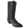Los Altos J-Toe Ostrich Black Cowboy Boots 990305