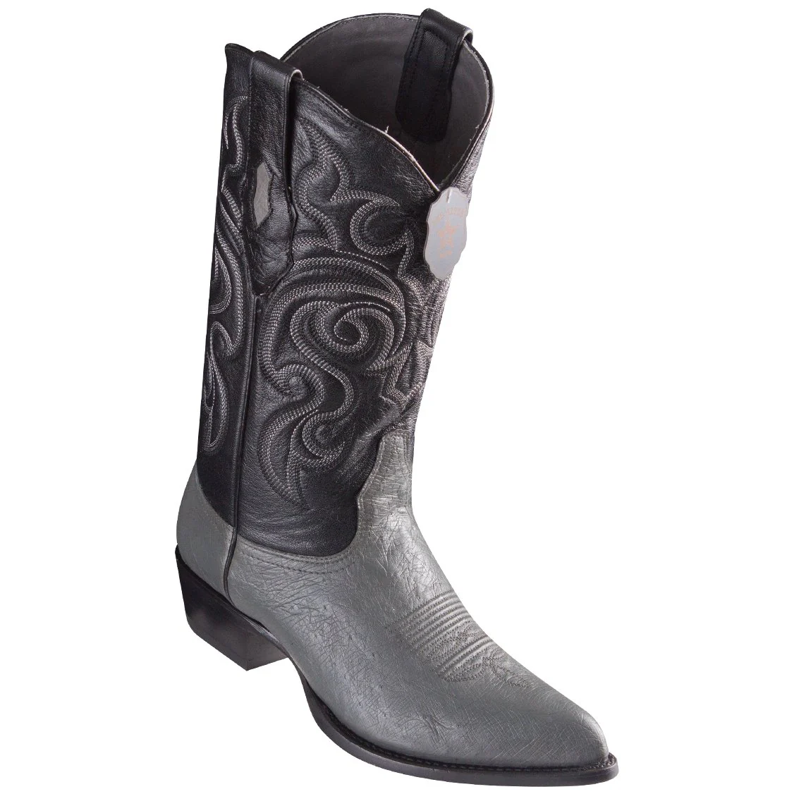 Los Altos Smooth Ostrich Grey Cowboy Boots J-Toe 999709