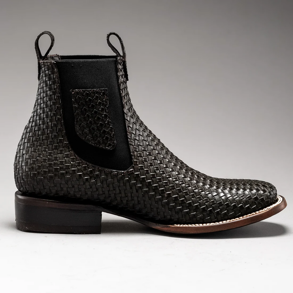 Men's 710 Braided Leather Square Toe Ankle Boot