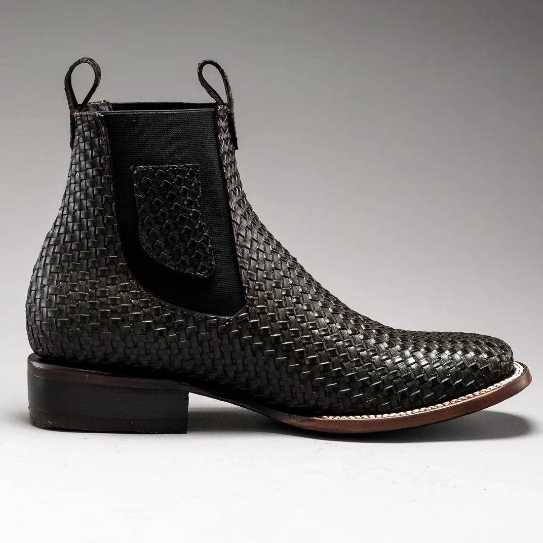 Men's 710 Braided Leather Square Toe Ankle Boot
