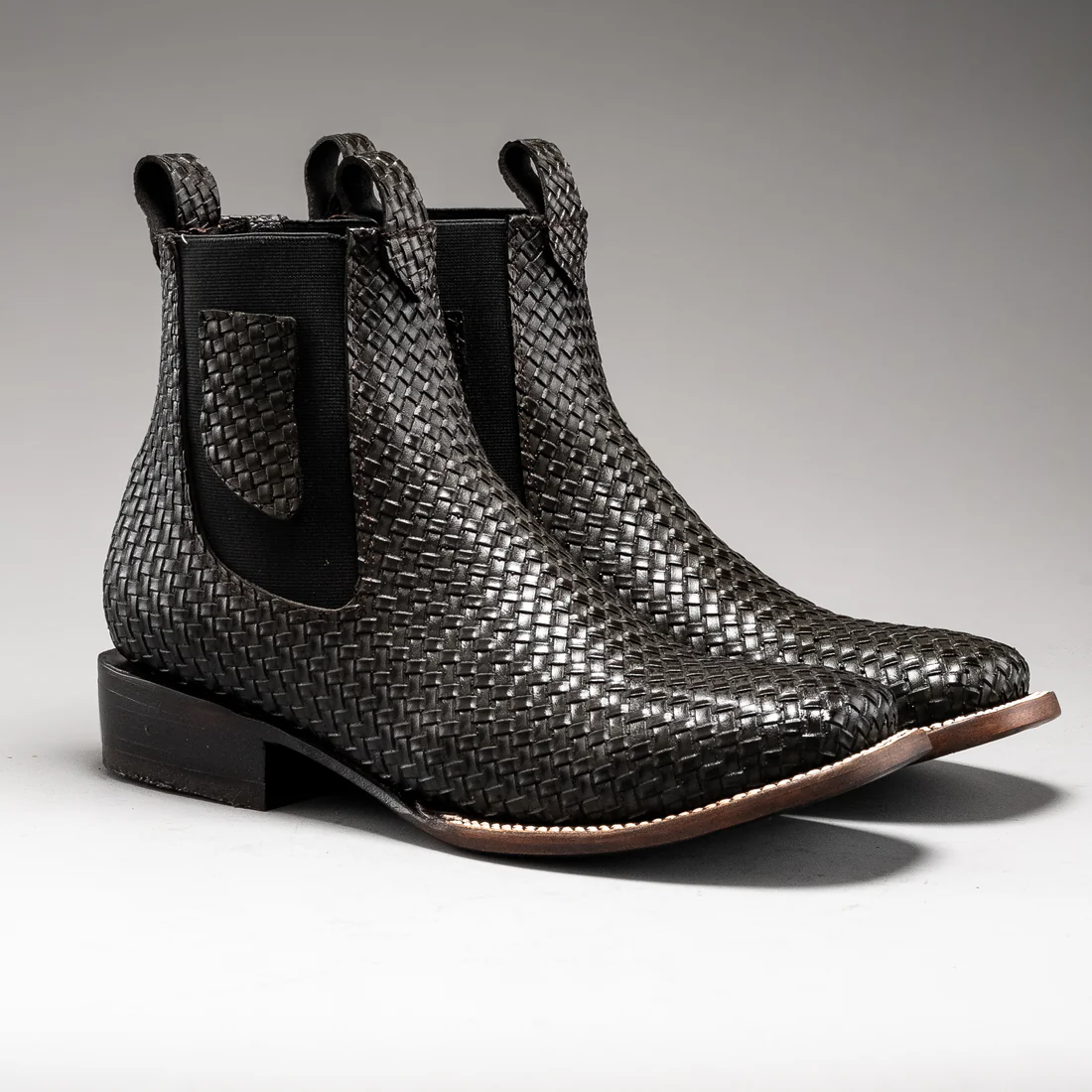 Men's 710 Braided Leather Square Toe Ankle Boot