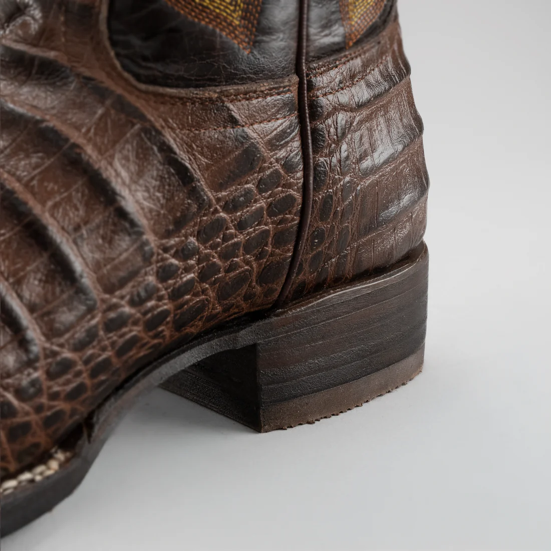 Men's Caiman Square Toe Cowboy Boots and Belt Combo