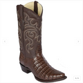 Los Altos Men's Brown Caiman Belly Snip Toe Western Boot 948207