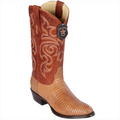 Los Altos Lizard Teju R-Toe Brown Cowboy Boots 65G0703