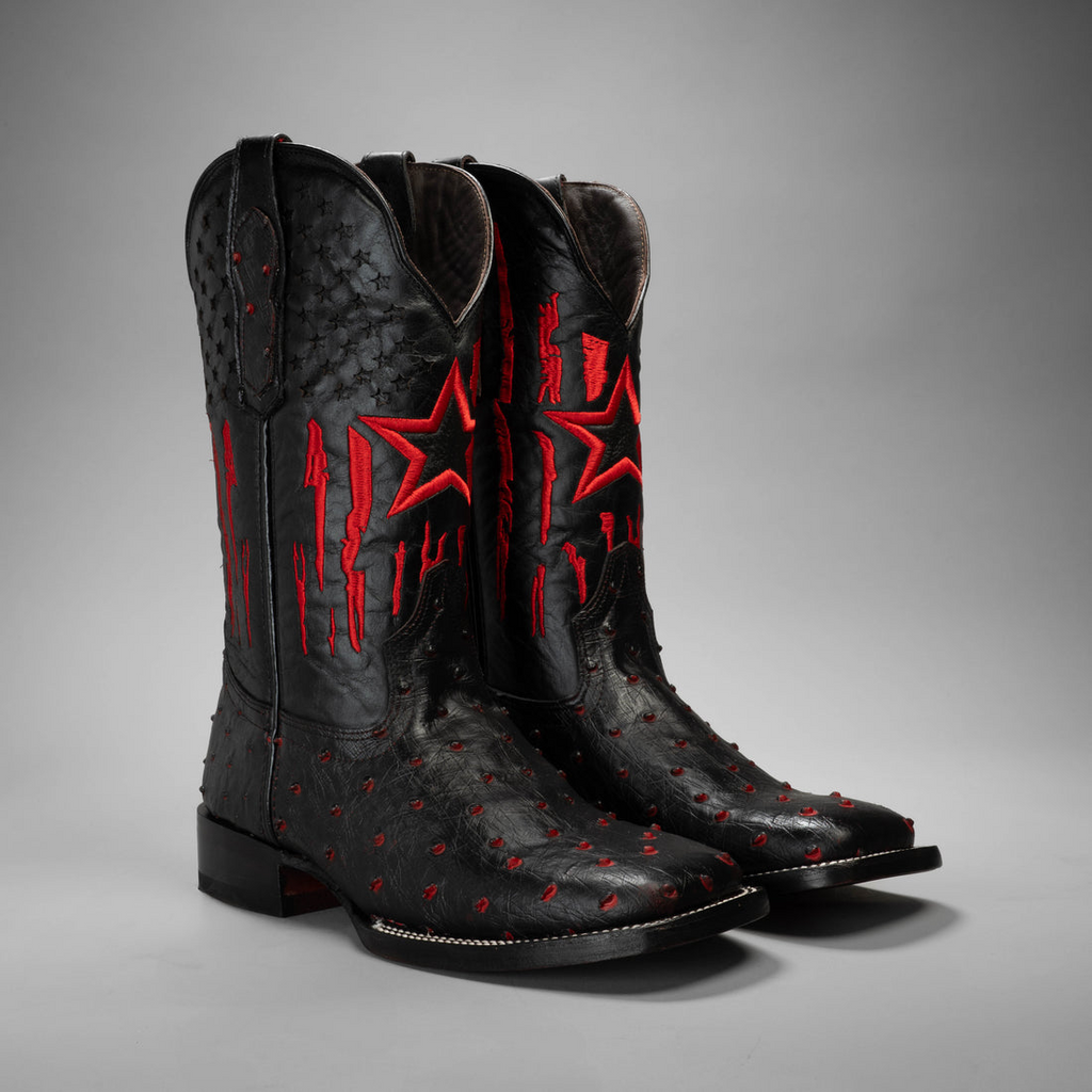 Men's Ostrich Tribute Square Toe Cowboy Boot
