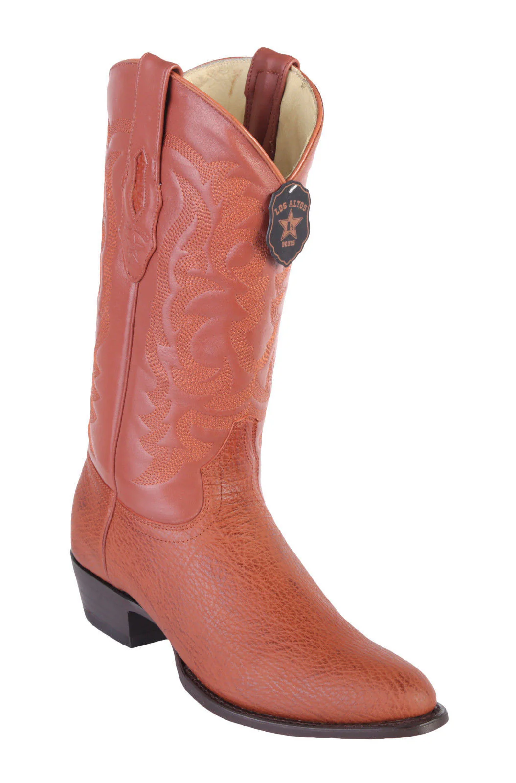 Los Altos Shark R-Toe Black Cowboy Boots 659303
