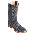 Los Altos Men's Pirarucu Fish Grey Glossy Square Toe Boots