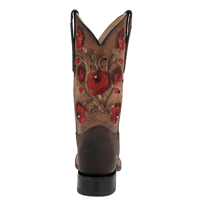 Rio Grande Women's Felipa Embroidered Flowers Western Boots - Square Toe