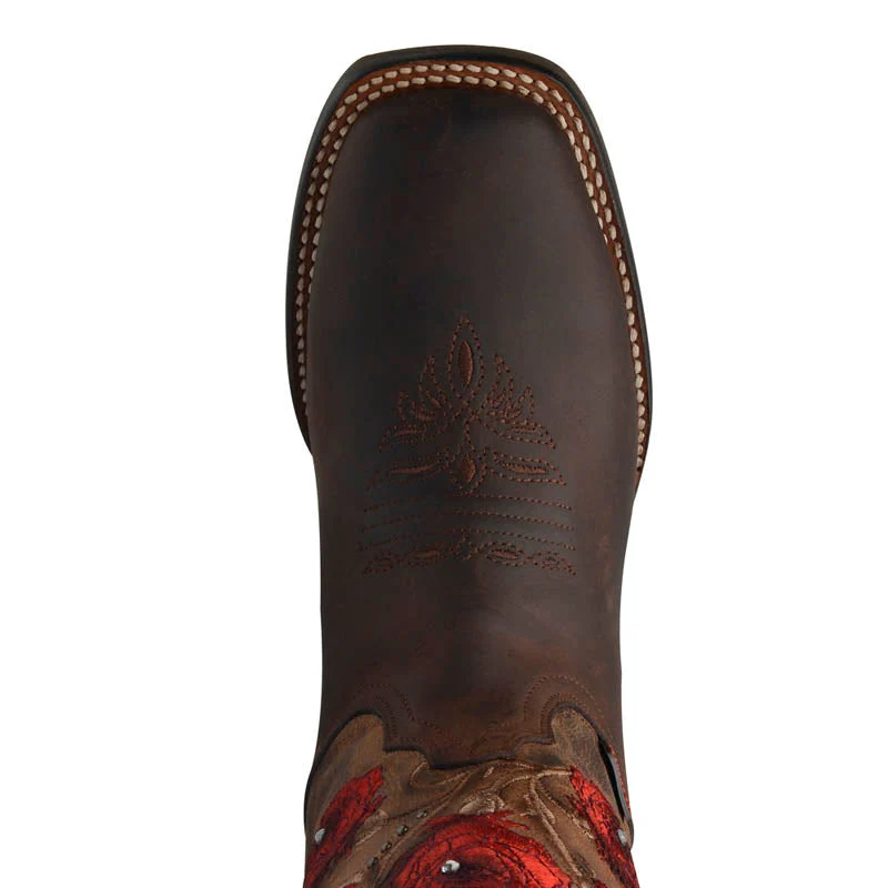 Rio Grande Women's Felipa Embroidered Flowers Western Boots - Square Toe