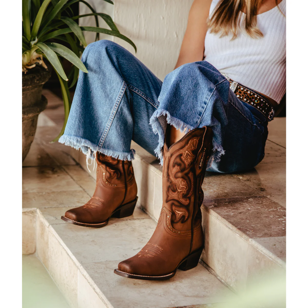 Rio Grande Women's Sandy Embroidery Western Boots - Square Toe