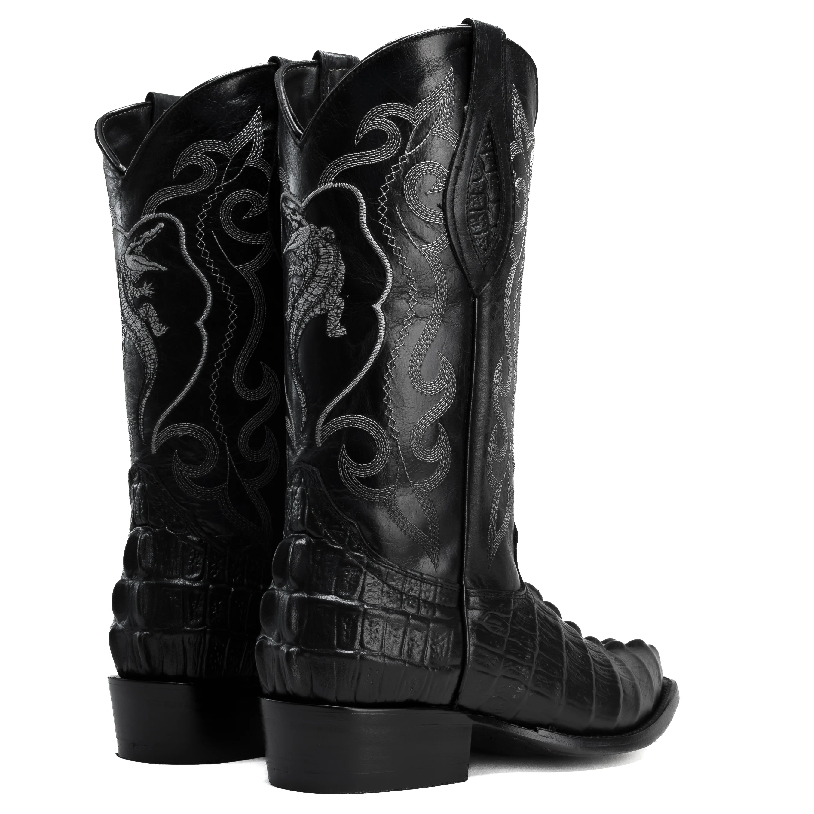 Men's Caiman J Toe Cowboy Boots and Belt Combo