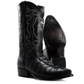 Men's Caiman J Toe Cowboy Boots and Belt Combo
