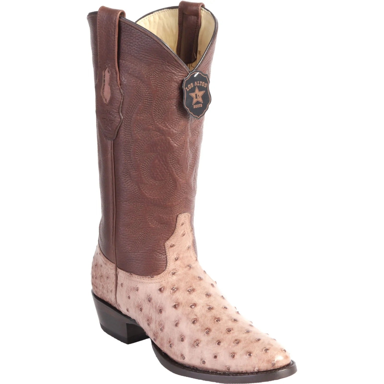 Los Altos Men's Ostrich R-Toe Western Boots 9903
