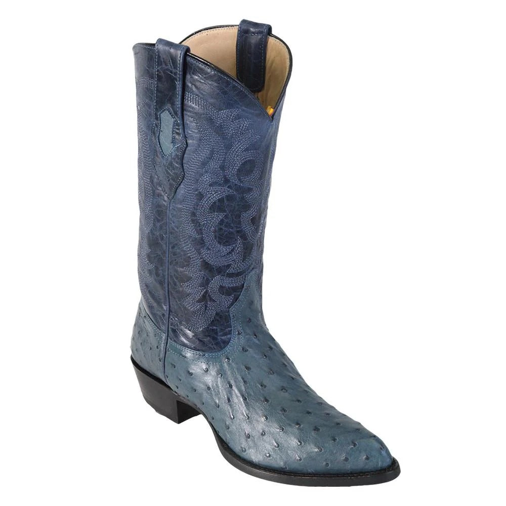 Los Altos Blue Jean Ostrich Cowboy Boot J Toe 990314