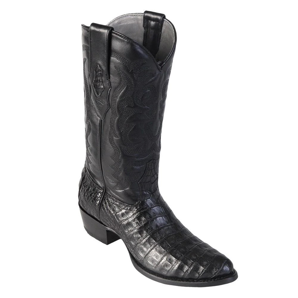 Los Altos Men's Caiman Belly Western Boots Round Toe 6582
