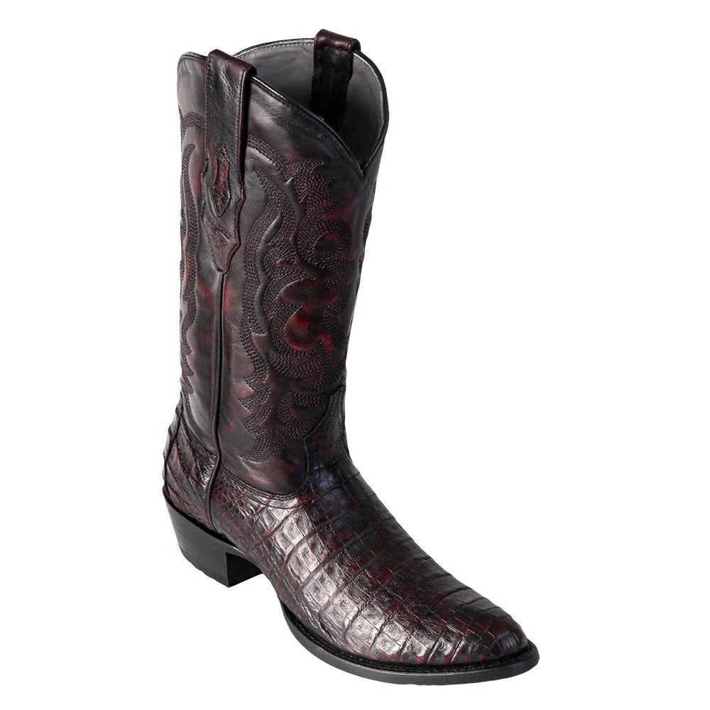 Los Altos Men's Caiman Belly Western Boots Round Toe 6582