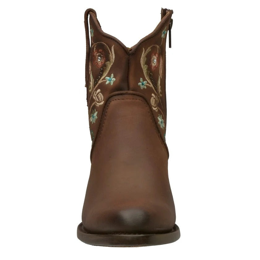 Women's Cowgirl Ankle Boot with Floral Embroidery Andrea