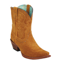 Tan Suede Booties Snip Toe