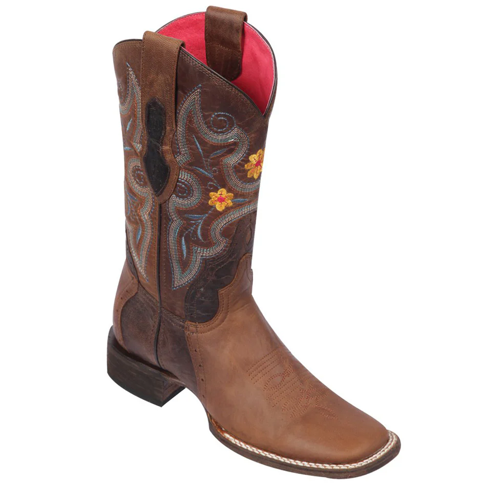 Brown Cowgirl Boots Square Toe