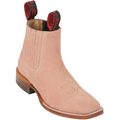 Pink Booties Square Toe