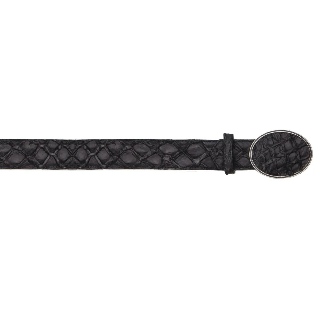 Matte Black Pirarucu Belt