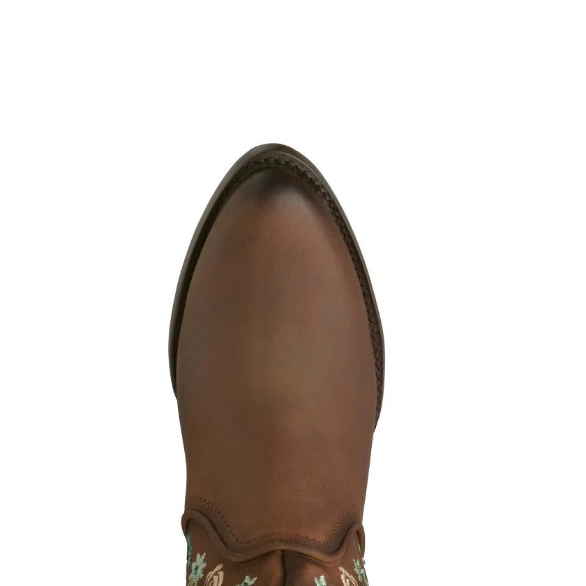 Women's Cowgirl Ankle Boot with Floral Embroidery Andrea