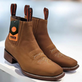 Men's Short Western Boots Square Toe