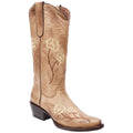 Flowered Cowgirl Boots Snip Toe